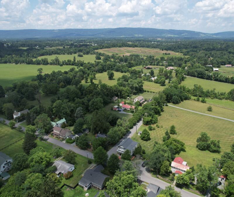drone view of landscape